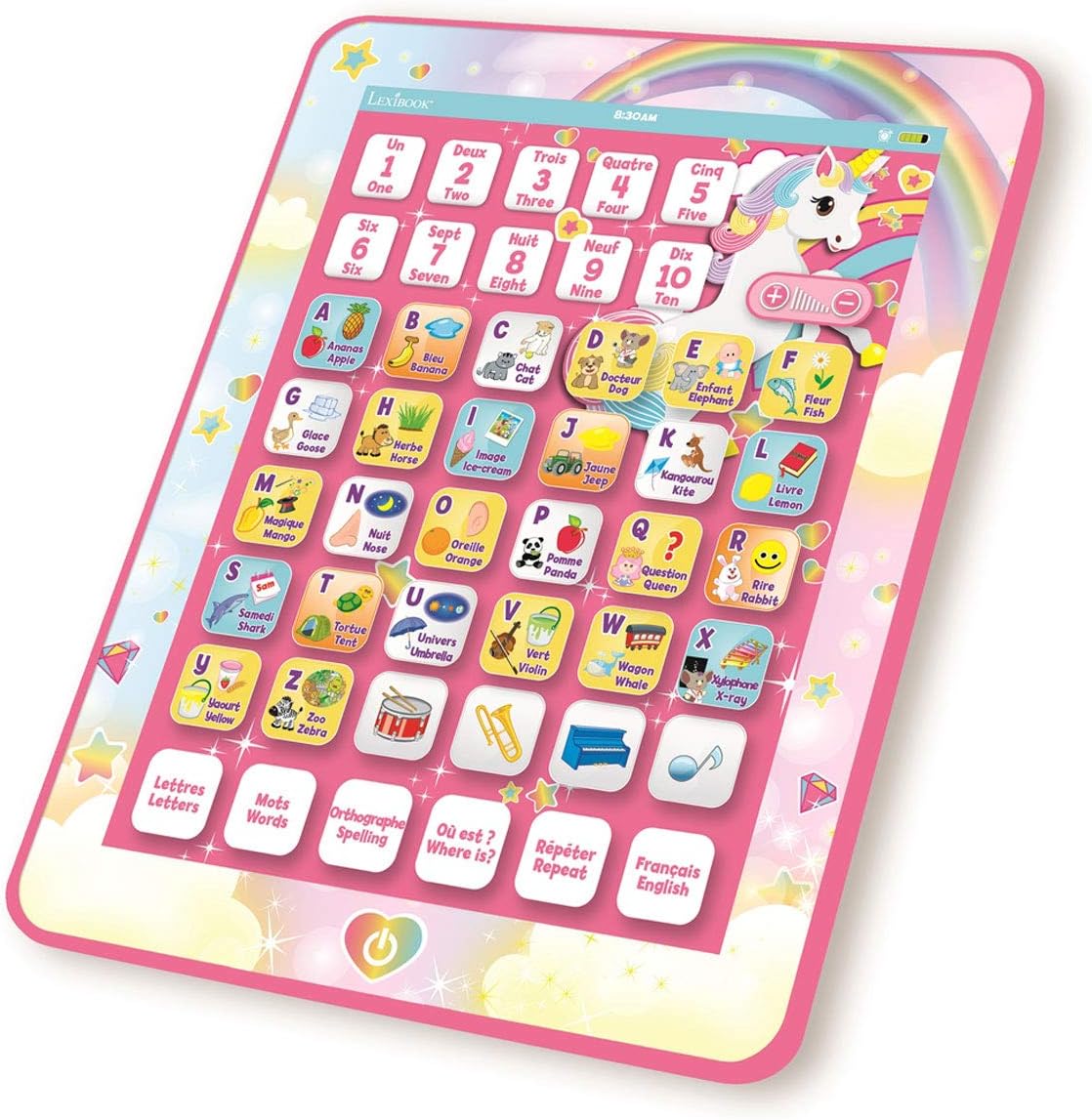 Tablette éducative Montessori Lexibook bilingue Licorne : Apprendre l’alphabet en s’amusant – Image 2