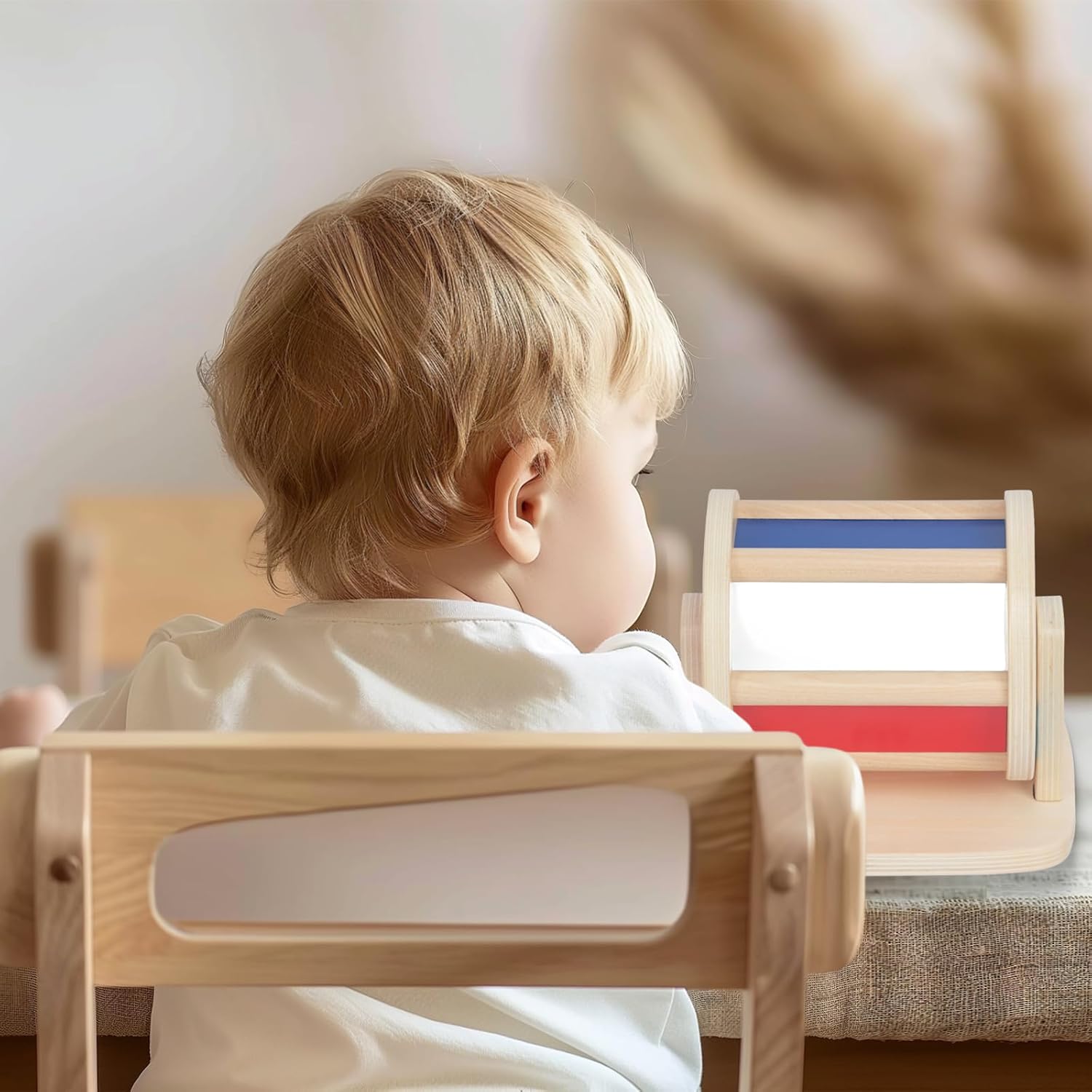 Tambour rotatif en bois Montessori pour bébé 6-12 mois – Image 5