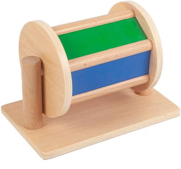 Tambour rotatif montessori en bois pour enfants
