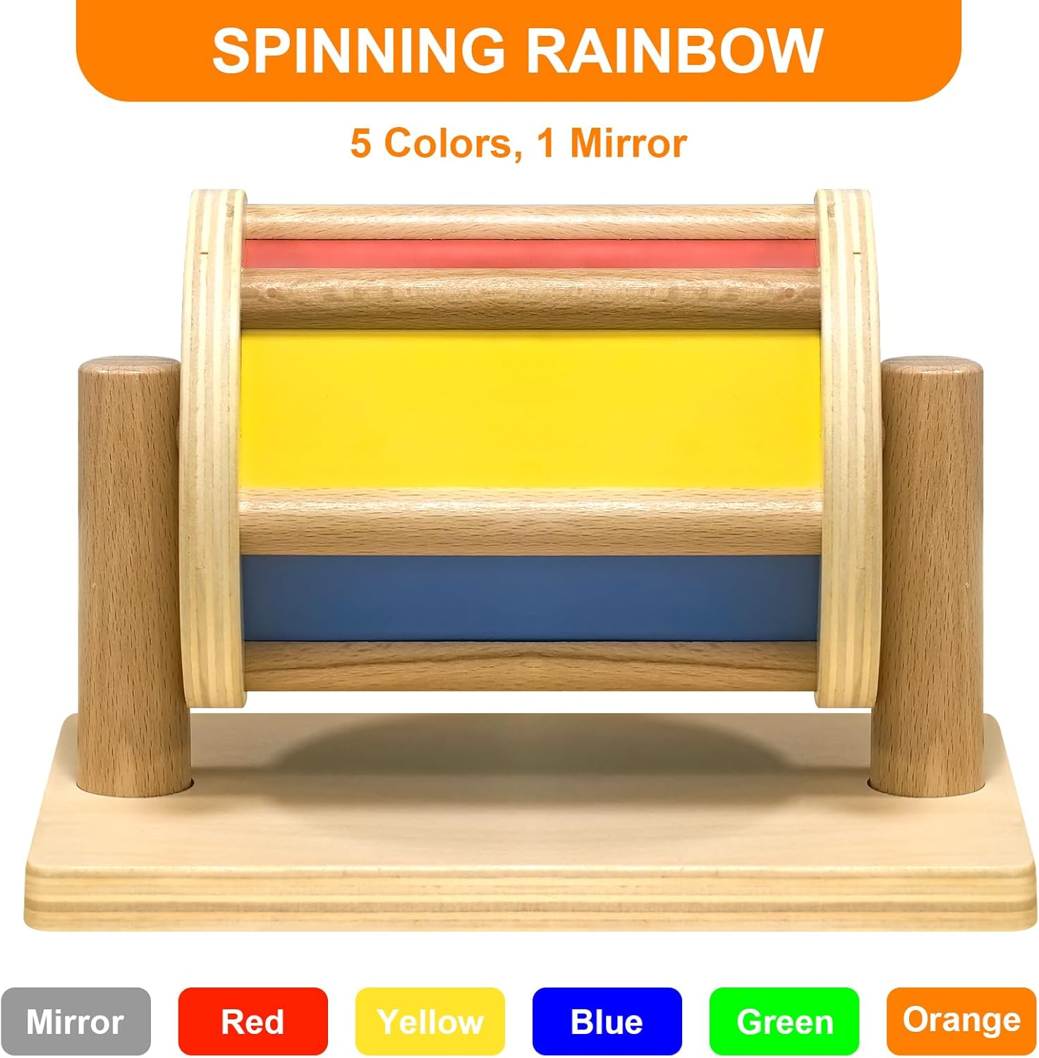 Tambour rotatif montessori en bois pour enfants – Image 5