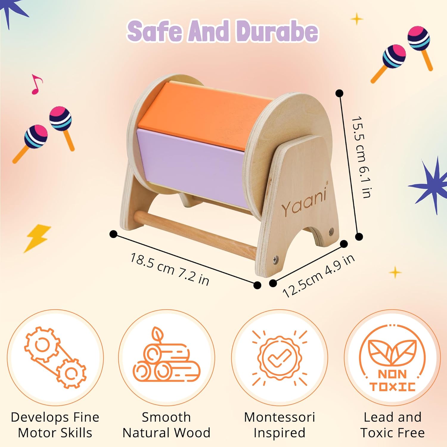 Tambour tournant Montessori pour bébés et tout-petits – Image 7