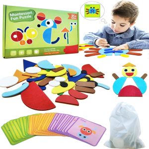 Tangram Montessori en bois : le puzzle éducatif idéal pour enfants de 3 à 6 ans