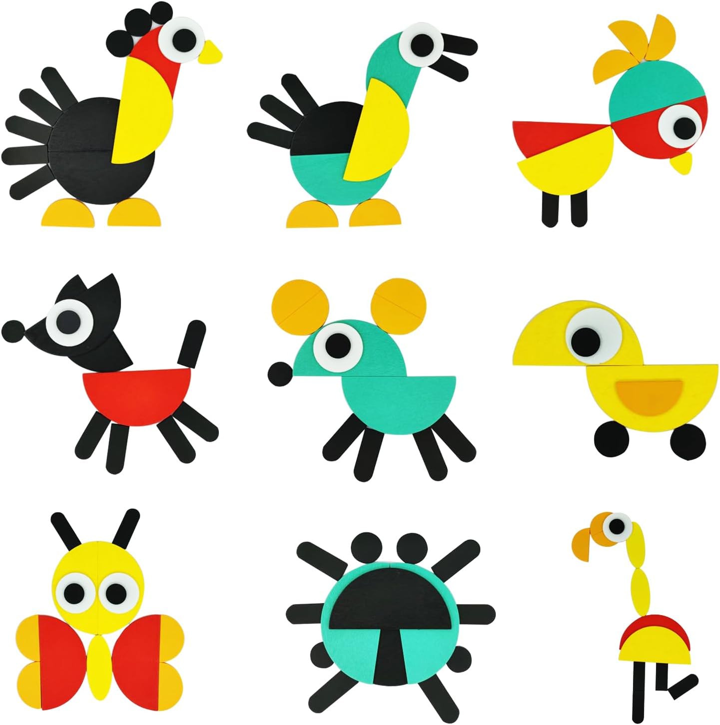 Tangram Montessori pour enfant : Jouet éducatif en bois pour apprentissage des formes et des couleurs – Image 3