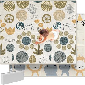 Tapis d&rsquo;Éveil Montessori Mloong Pliable et Antidérapant pour Bébé