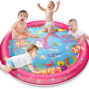 Tapis d&rsquo;eau gonflable Montessori pour bébé 100*100cm – Style sirène