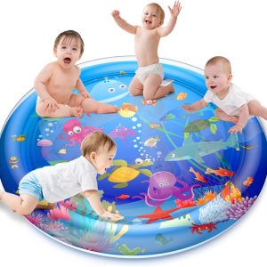 Tapis d&rsquo;eau gonflable Montessori pour bébé 100x100cm – GOLDGE en PVC imperméable