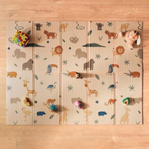 Tapis d&rsquo;éveil Montessori Nuby Safari : léger, pliable et idéal pour les voyages