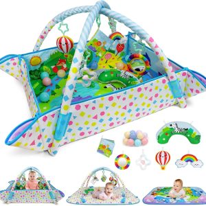 Tapis d’éveil bébé Montessori Dr.Rapeti avec jouets amovibles