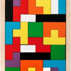 Tetris Montessori en bois : le casse-tête idéal pour enfants et adultes