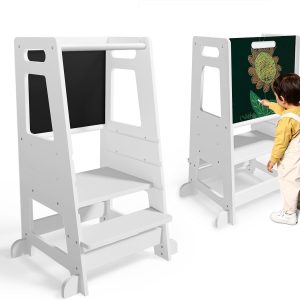 Tour d&rsquo;Observation Montessori Aomdom avec Étagères Réglables et Tableau Noir