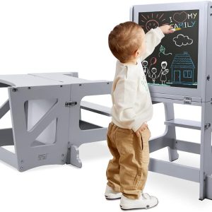 Tour d&rsquo;apprentissage Montessori transformable et pliable YOLEO pour enfants