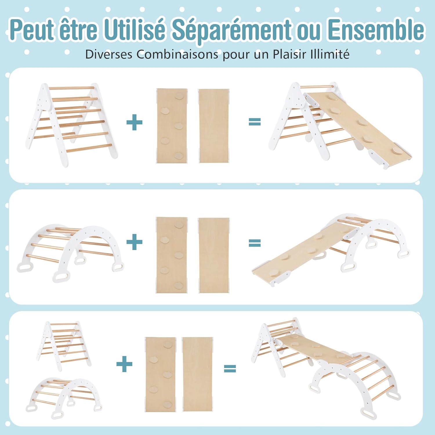 Tour d’escalade Montessori 7 en 1 pour enfants de 1 an et plus – Image 2