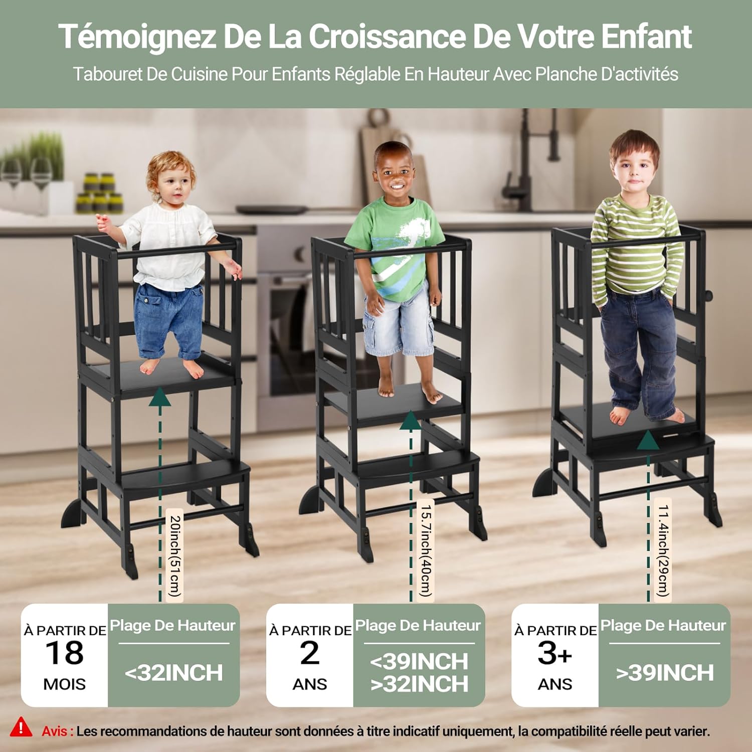 Tour d’observation Montessori Cosyland en bambou pour bébé et enfants – Image 2