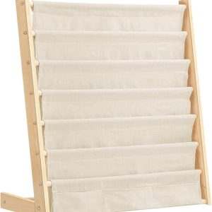 bibliothèque montessori multicolore pour enfants à 6 niveaux