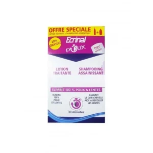 ecrinal pack anti poux lotion + shampooing