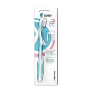 miradent brosse a dent carebrush white medium verte