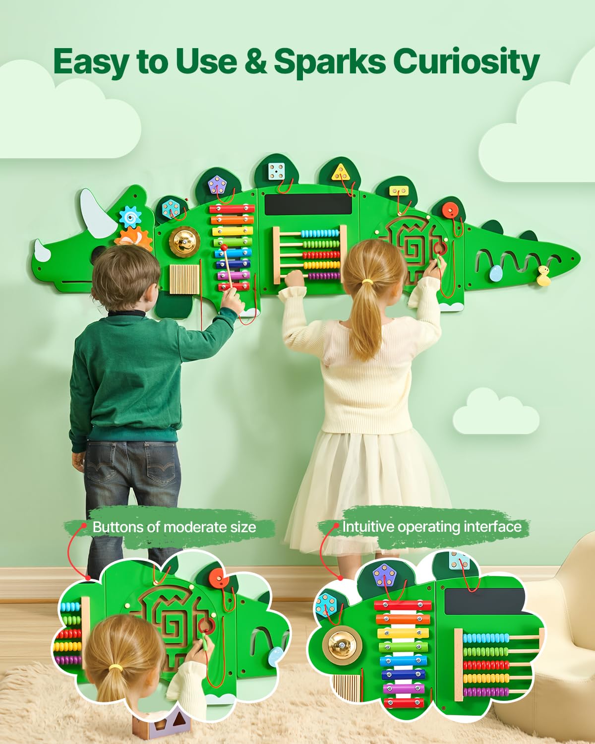 panneaux muraux d’activités dinosaure pour enfants montessori – Image 5
